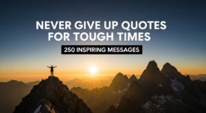 Never Give Up Quotes for Tough Times
